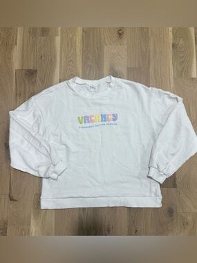 Vacation 'VACANCY' White Women’s Crewneck Sweatshirt